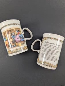 Vintage Dunoon 'The Story of Coffee" Stoneware Mug Scotland Part 1 & 2 Read - Picture 1 of 12