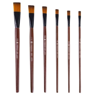 6 Pcs Artist Brushes Nylon Hair Paint Brushes Acrylic Watercolor Paint Brushes - Picture 1 of 8