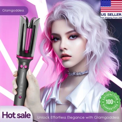 Automatic Curling Iron Rotating Hair Curler 1 Inch Ceramic Curling Wand Women - Image 1 of 4