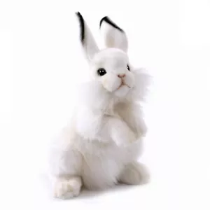 HANSA WHITE BUNNY RABBIT REALISTIC CUTE SOFT ANIMAL PLUSH TOY 32cm **NEW** - Bild 1 von 2