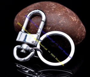  5X Silver Lock Lobster Swivel Clasp Clips Handbag Key Ring Keychain Snap Hook  - Picture 1 of 10