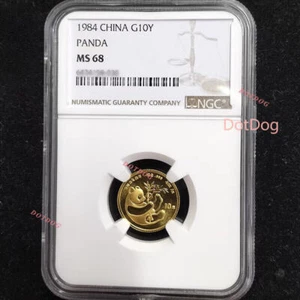 NGC MS-68 China 1984 1/10 Oz Gold Panda Coin Panda 10Yuan Gold Panda Coin 1Pcs - Picture 1 of 4
