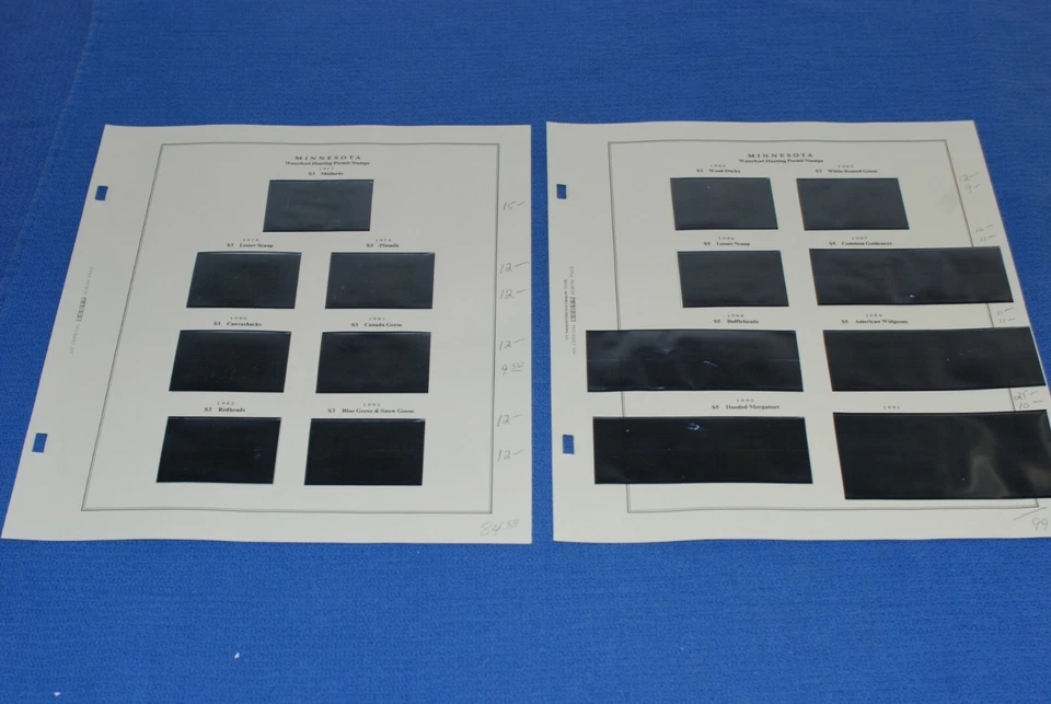 Minnesota Duck Hunting Scott National Album Pages BlueLakeStamps GET YOUR STATE! - Image 1 of 3