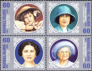 Marshall Islands - 2000 Queen Mother Birthday Sc 750 a-d - Picture 1 of 1
