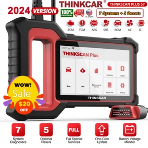 2024 Thinkscan Plus S7 Car OBD2 Scanner Auto Diagnostic Tool ABS SRS BCM IC AC - Picture 1 of 12