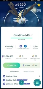 Pokemon Shiny Giratina (Origin) LV40 3moves - TRA'DE 20k Dust GO - Description - Picture 1 of 1