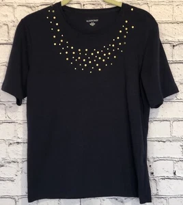 Allison Daley Damen Top Kurzarm blau Größe Small Stretch verziert gebraucht, in einwandfreiem Zustand - Bild 1 von 7