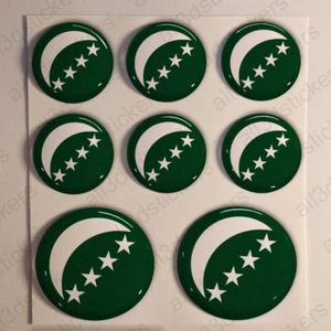 Comoros Stickers Cockade 3D Roundel Resin Domed Adhesive Air Force Sticker - Picture 1 of 1
