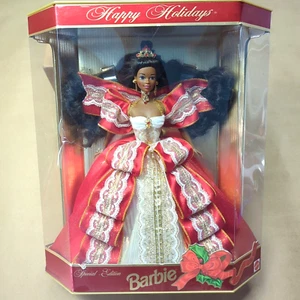 1997 HAPPY HOLIDAYS African American Barbie Special Edition #17833 Unopened Box - Picture 1 of 14