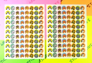 Vintage Eureka Animals Chart Stickers Sheet Set Of 2 - Picture 1 of 3