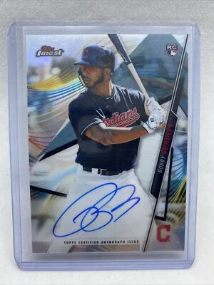 Bobby Bradley 2020 Finest Rookie Auto Autograph Refractor Cleveland Indians - Image 1 of 2