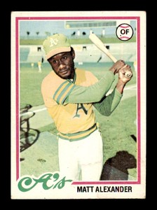1978 Topps Matt Alexander #102 Set Break ID: 241