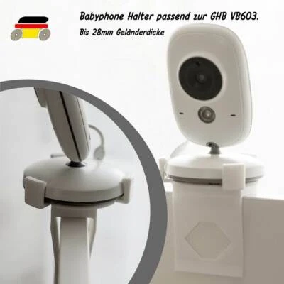 MARKENLOS Babyphone Halter, Bett- Halterung passen zur GHB VB603, bis 28mm Geländerbreite