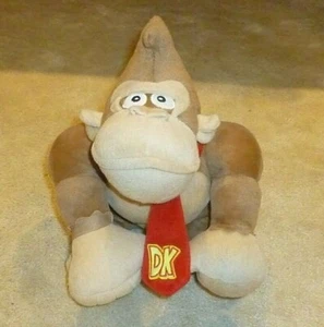 10” SUPER MARIO DK DONKEY KONG PLUSH WITH RED TIE 2016 CLEAN - Picture 1 of 5