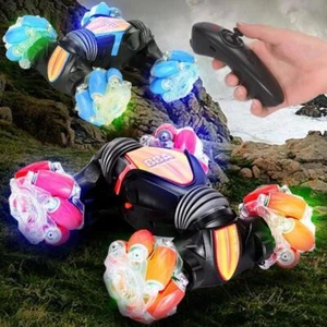 1:16 RC Stunt Car 2.4GHZ Remote Kids Toy All-Terrain Off-road 2-Sided 4WD W/LED - Picture 1 of 18