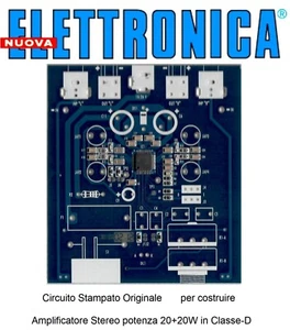 c.s. LX1794 nE nuova ELETTRONICA Amplificatore Stereo potenza 20+20W in Classe-D - Imagen 1 de 4