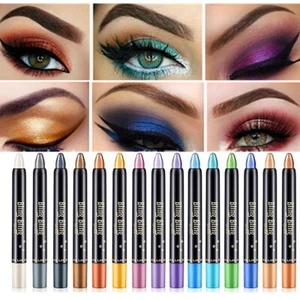 Waterproof Shiny Eyeshadow Glitter Liquid Eyeliner Makeup Eye Liner Pen Metallic - Picture 1 of 27