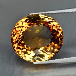 17.38Ct Oval Cut_ Excellent Natural Champagne Topaz _ Brazil - Picture 1 of 1