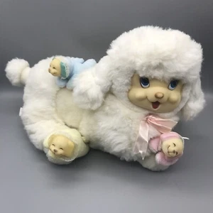 De Colección Dan Dee Cara de Goma Cachorro Sorpresa Caniche Peluche con 3 Cachorros Rosa Azul Amarillo - Imagen 1 de 14