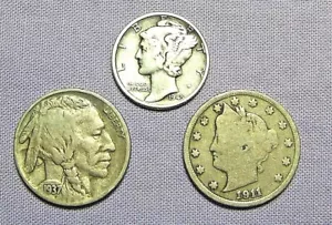 Collection Mix Lot of 3 RARE US Coins NO LONGER FOUND IN POCKET CHANGE - Picture 1 of 2