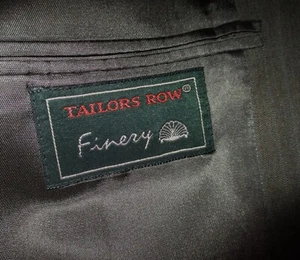 Vintage TAILORS ROW Brown Wool 3 Pc Suit w/ Suspenders Men's Size 46R, 40X34 - Picture 1 of 13