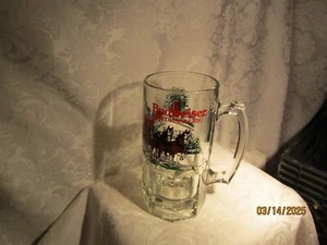 Vintage 1991 Budweiser Clydedales Heavy 32 oz Beer Stein 8" tall - Picture 1 of 7