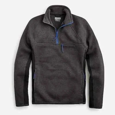 $138 NUEVO CON ETIQUETAS J. CREW Nórdico Media Cremallera Jersey Marpeado Carbón L Polartec® Suéter Vellón Foto 1 de 4