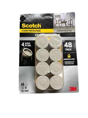 Scotch Felt Pads 48 PCS Beige Felt Furniture Pads for Protecting Hardwood Floor - Image 1 of 4