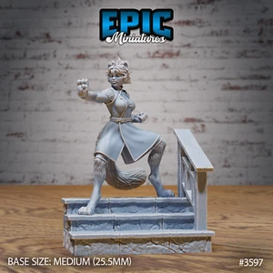 Cat Monk C by Epic Miniatures RPG D&D Pathfinder 3D Print - Picture 1 of 2