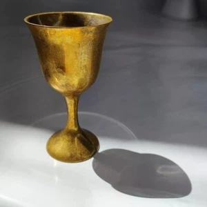 Copa de vino decorativa vintage de latón macizo EPNS tazas hombre cueva elegante bar - Imagen 1 de 11