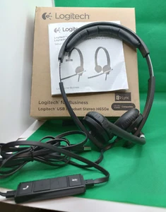 Auriculares estéreo USB Logitech for Business DSP y micrófono Boom. H650e A-00057 NUEVO SIN USAR, EN CAJA - Imagen 1 de 12