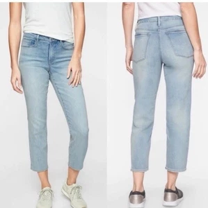Jeans Athleta Skulptek slim dritto 8 alti lavaggio chiaro cropped alla caviglia elasticizzato - Foto 1 di 13