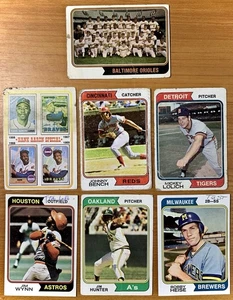 1974 Topps Baseball (7) Card Vintage Lot *Set Break Low Grade HOFers FREE SHIP - Picture 1 of 11