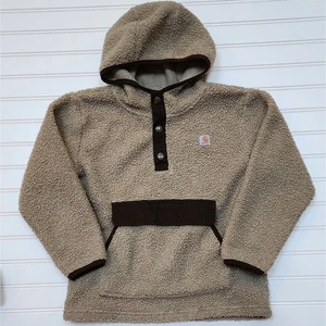 Felpa con cappuccio mezza chiusura Carhartt ragazzo sherpa pile - Foto 1 di 7