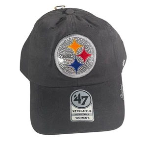 Pittsburgh Steelers Damen glänzend verstellbar Mütze Logo Ballcap NFL Football schick - Bild 1 von 12