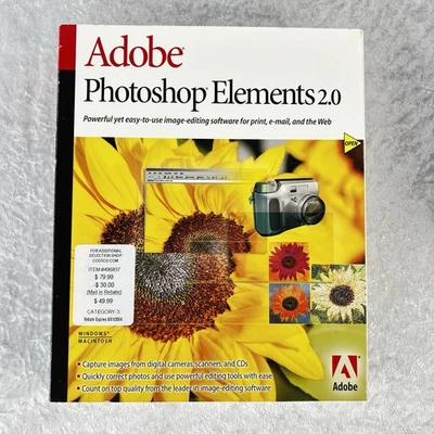 Adobe Photoshop Elements 2.0 - PC/Mac - 49230366 - New, Open Box - Image 1 of 4