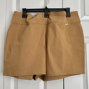 INC INTERNATIONAL CONCEPTS WOMENS SHORTS SIZE 14/16 CHINO BROWN PULLOVER STRETCH - Picture 1 of 4