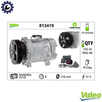COMPRESSOR AIR CONDITIONING 813419 FOR VW NEW/BEETLE/Convertible CARAVELLE/Bus - Image 1 of 4