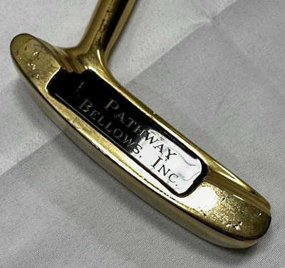 Sutter's Mill Gold Plated Putter Club Promotional Pathway Bellows Inc. 34.5” RH - Image 1 of 4