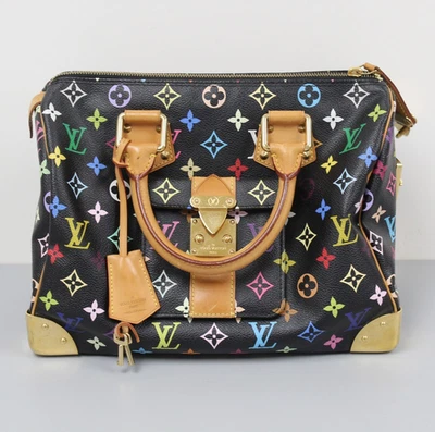 Louis Vuitton x Takashi Murakami Speedy 30 Monogram 黑色手提包 — 第 1/4 张图片