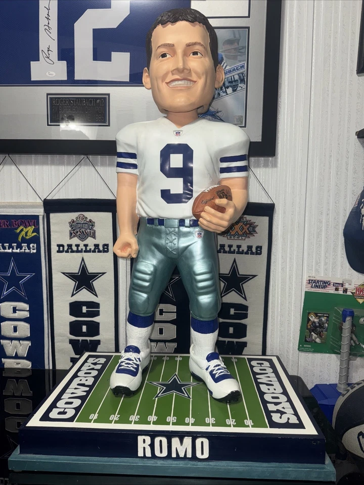 Dallas Cowboys Tony Romo 3 ft Bobblehead 29/50 Raro Artículo de Coleccionistas NFL Foto 1 de 2