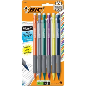 BIC Xtra Comfort Mechanical Pencil No. 2 Hard Lead 6/Pack (MPGP61) 397063 - Picture 1 of 7