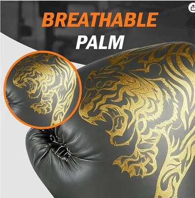 Guantes de boxeo para hombres y mujeres adecuados para boxeo (negro claro) 8 oz Foto 1 de 2