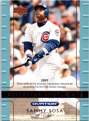 Sammy Sosa Chicago Cubs 2002 Upper Deck Ovation #108 - Image 1 of 2
