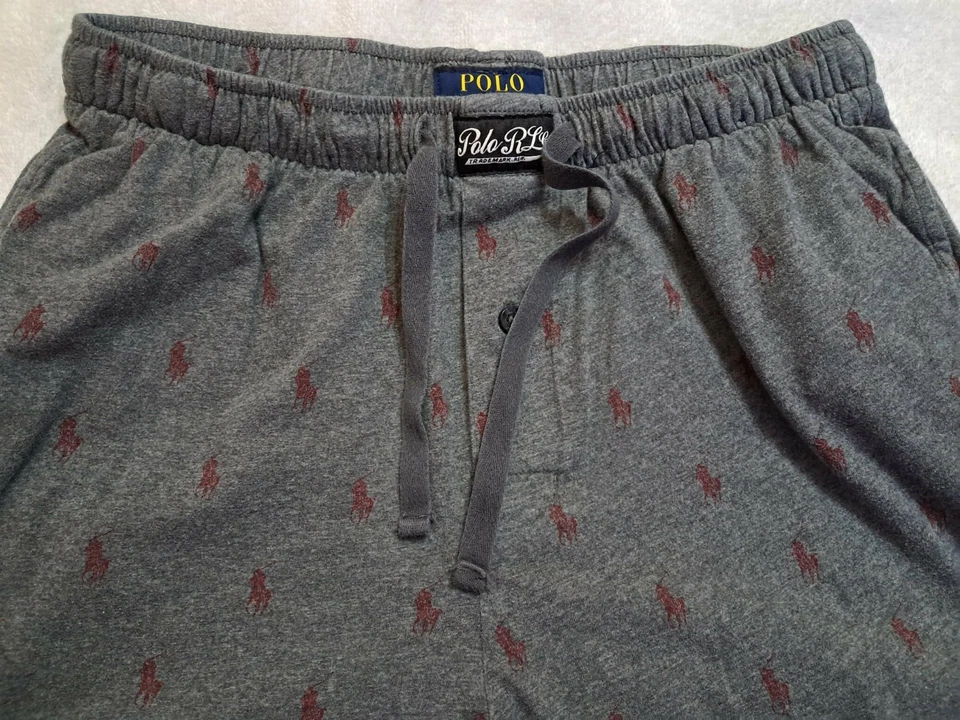 Pantalones de pijama Polo Ralph Lauren para hombre medianos Gris/rojo Foto 1 de 4