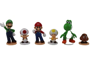 Super Mario Blow Up Shaky Tower Game Replacement 6-Figure/Token/Piece Luigi Toad - Picture 1 of 14