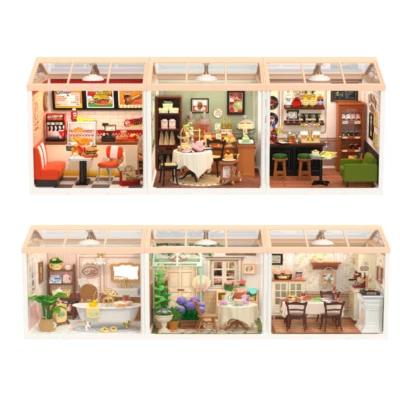 Rolife 6Kits New DIY Miniature House LED Building Toy Adult Miniature House Gift - Image 1 of 4