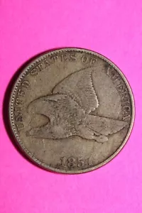 1857 Flying Eagle Cent Penny Exact Scarce Early Type Coin as Pictured 20 - Picture 1 of 4