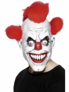 Clown Face Red & White Fancy Dress Halloween Fright Night - Picture 1 of 1