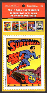 Kanada 1995 Superheld Postkarte 5er Set mit Bildern von Briefmarken Sc# 1579-1583